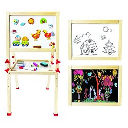 Bino Magnetická obojstranná tabuľa, 80 x 40 x 42 cm