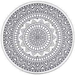 Dakls Kusový koberec Mandala sivá, 82 cm