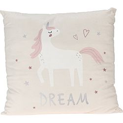 Detský vankúš Unicorn dream biela, 40 x 40 cm​