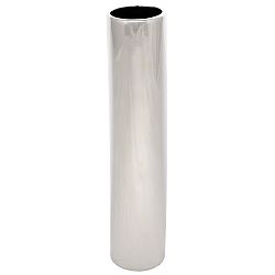Keramická váza Tube, 5 x 24 x 5 cm, strieborná