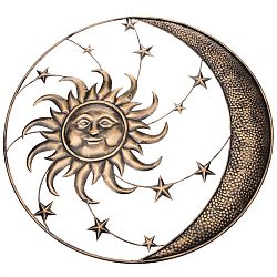 Nástenná kovová dekorácia Sun left, pr. 75 cm