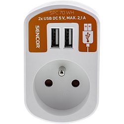 Retlux RPC 70 WH Zásuvka biela, 2x Sencor USB