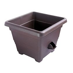 Samozavlažovací kvetináč BERGAMOT, čokoláda, Plastia