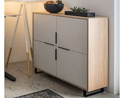 Komoda Home Office, dub sonoma / svetlosivá%