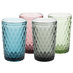 Farebné retro poháre na vodu, 4ks, 350ml, VERITAS TYP 1