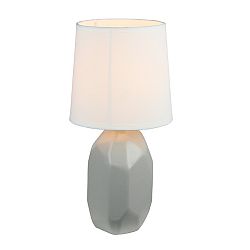 Keramická stolná lampa, sivá, QENNY TYP 2 AT15556