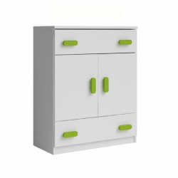 Komoda 2D2S, bez úchytiek, biela, SVEND TYP 3