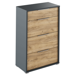 Komoda so šuplíkmi, grafit/dub artisan, RIOMA TYP 22