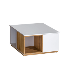 Konferenčný stolík, orech select/biela, KNOX E13