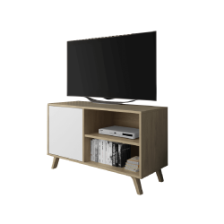 RTV stolík 100, dub puccini/biela, LAND