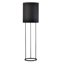 Stojacia lampa, kov/látka, čierna, CINDA TYP 22 F7008