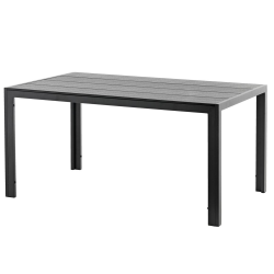 Záhradný stôl, 150 cm, čierna, MADERUP