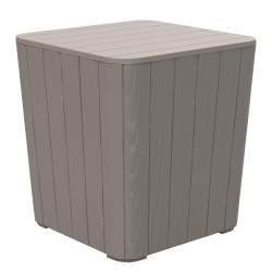 Záhradný úložný box/príručný stolík, sivá, IBLIS