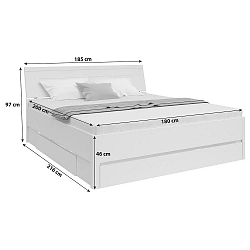 Posteľ S Úložným Priestorom Saturn 180x200cm