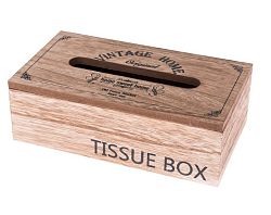Box na vreckovky Vintage Home 25x8 cm, drevený%