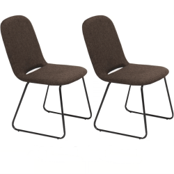 2 kusy, jedálenská stolička, hnedá/čierna, ADLAN