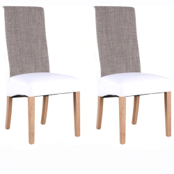 2 kusy, stolička, natural/biela/melír, ARDON