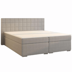 Boxspringová posteľ, 160x200, sivá, NAPOLI MEGAKOMFORT