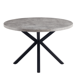 Jedálenský stôl, betón/čierna, MEDOR