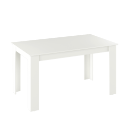 Jedálenský stôl, biela, 140x80, GENERAL NEW