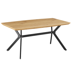 Jedálenský stôl, dub/čierna, MEDITER