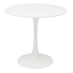 Jedálenský stôl, okrúhly, biela matná, REVENTON