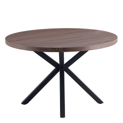 Jedálenský stôl, tmavý dub/čierna, MEDOR