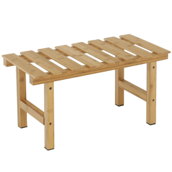 Príručný stolík k vírivke v tvare obdĺžnika, prírodný bambus, VIREO TYP 4