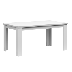 Rozkladací jedálenský stôl, 160/200cm, biela, ARYAN
