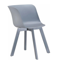 Stolička, sivá/buk v sivej farbe, LEVIN