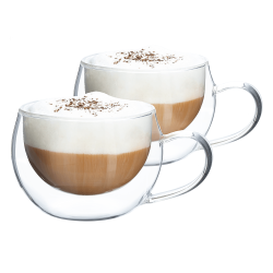 Termo pohár šálka na cappuccino, 2ks, 280ml, HOTCOOL TYP 1